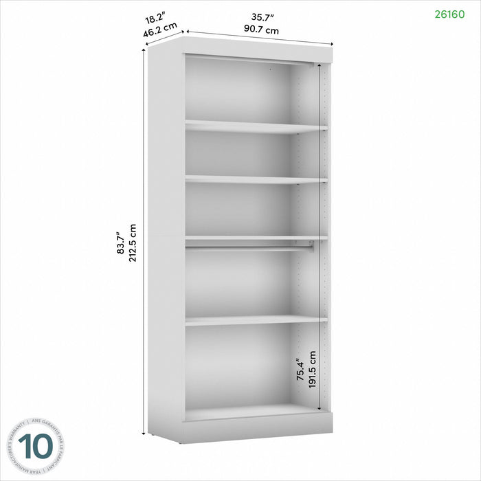Bestar Pur 36 W Closet Organizer - Chocolate