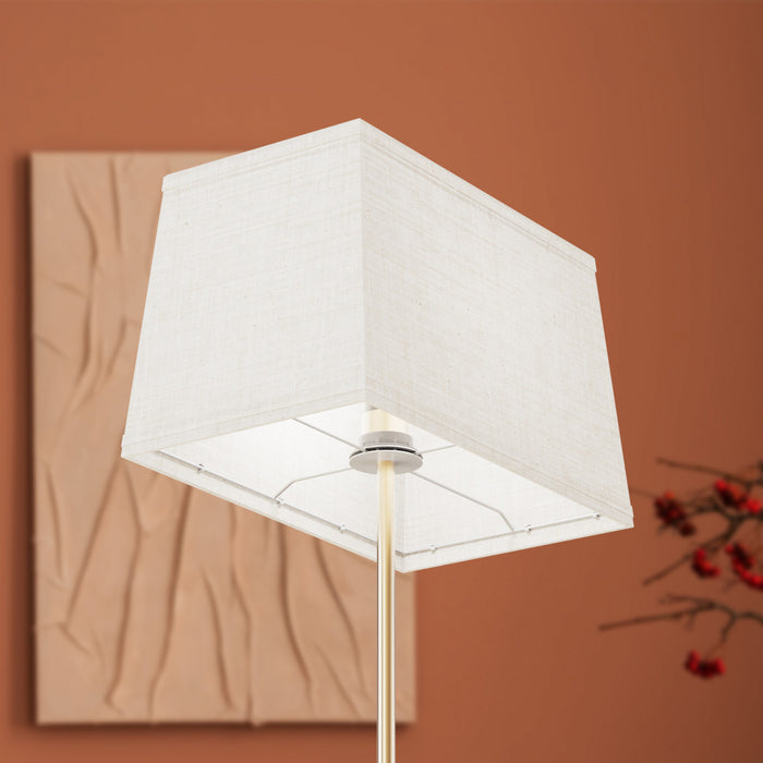24\" Gold Classic Square Table Lamp with Textured Shade