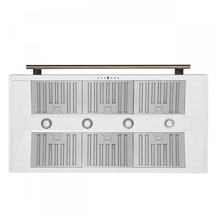 Forno Aria 48 Inch Wall-Mounted White Range Hood-FRHWM5095-48WHT