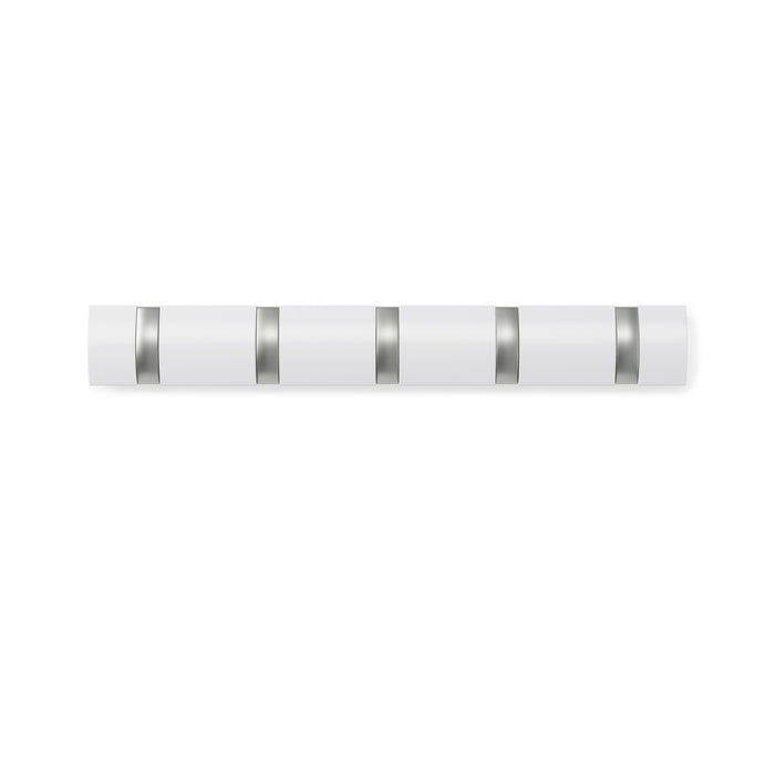 Umbra 5 Flip Wall-Mounted Hooks - White