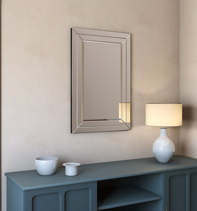 Clamp 24 Inch All-Glass Rectangular Mirror In Chrome