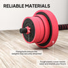 Soozier 88lbs 4-in-1 Weight Dumbbell Set, Barbell Kettlebell Push Up Stand