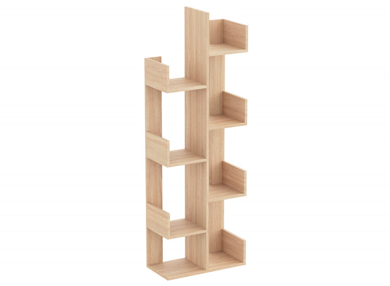 57\" Wall Shelf With 8 Open Shelves