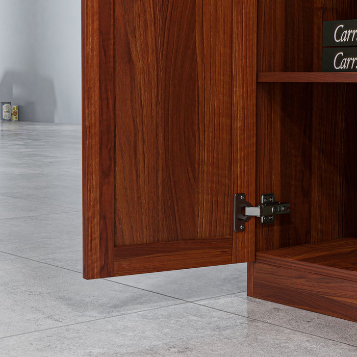 HOMCOM Kitchen Pantry Cabinet with Adjustable Shelves for Dining Room