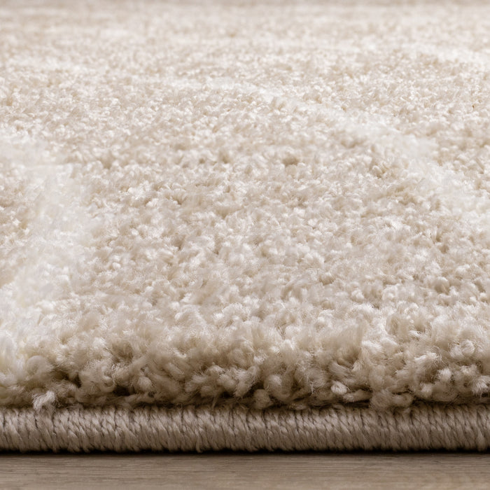 Fairmont Taupe Cream Curved Lines Rug, 5'3\" x 7'7\" Indoor Area Rug