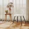 HOMCOM Set of 4 Modern Dining Chairs for Living Room, Cream White