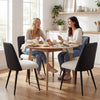 HOMCOM Dining Chairs Set of 2 Upholstered for Dining Room, Kitchen, Black