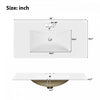 Clara 36 Inch Modern Bathroom Vanity with Ceramic Sink and Multi-Drawer Storage, Light Green | Clara Vanity moderne 36 pouces vasque ceramique + multi-tiroirs, Vert clair