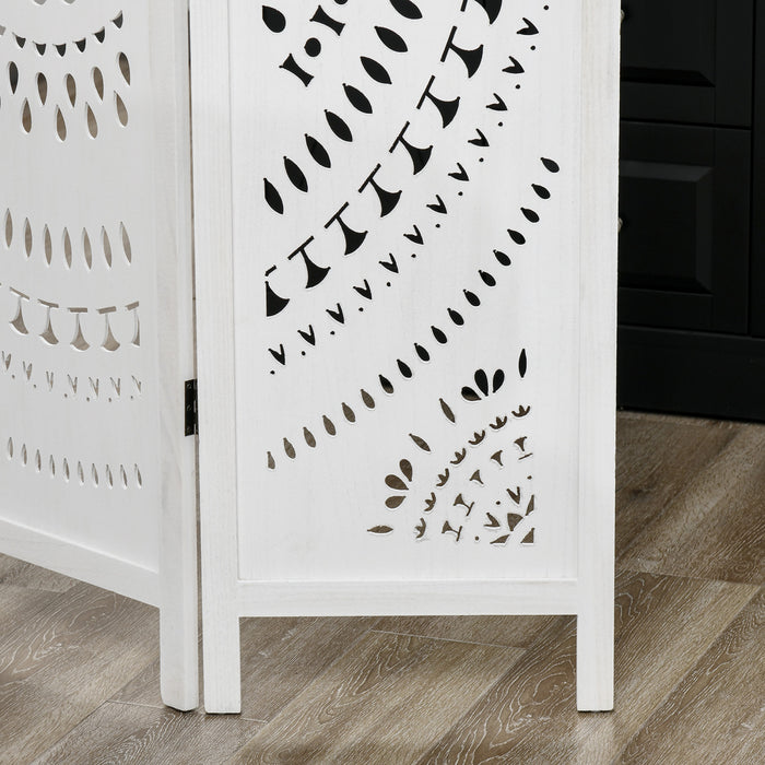 HOMCOM 3 Panel Room Divider, 5.6 Ft Tall Portable Folding Privacy Screen
