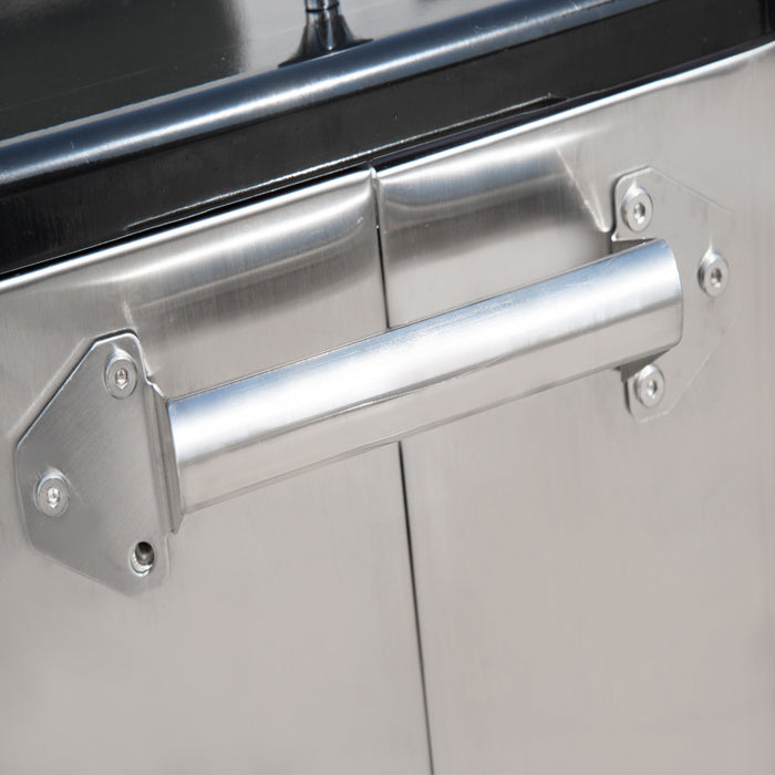 Outsunny 80 Quart Rolling Cooler Cart Ice Beer Beverage Cooling Bin, Silver
