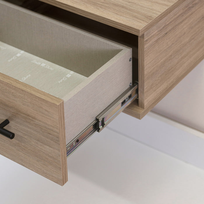 Primo Floating Nightstand With 1 Drawer - Rustic Oak 
