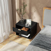 HOMCOM Nightstand with Drawer and Open Compartment for Bedroom, Black