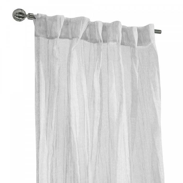 Habitat Paloma Apricot Sheer Dual Header Curtain Panel - 52 x 108