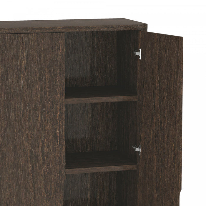 Rivington Modern 38\" Bookcase Cabinet in Walnut - Set of 3