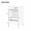 Puret 20 Inch Single Sink Bathroom Vanity with Door Shelf and Pull-Out Drawer, White | Puret Meuble-Lavabo Simple 20 po avec Etagere de Porte et Tiroir Coulissant, Blanc