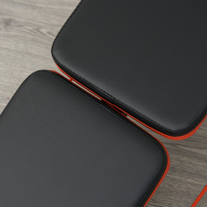 Soozier Sit Up Bench Core Workout Adjustable Thigh Support Foldable For Home Gym Black