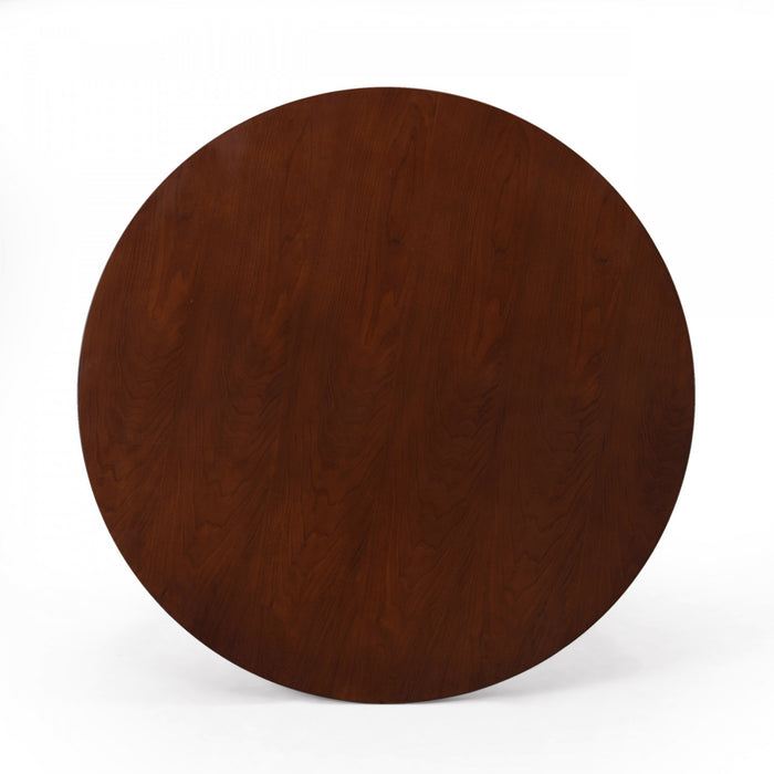 Darren Round Coffee Table With X-cross Base - Walnut