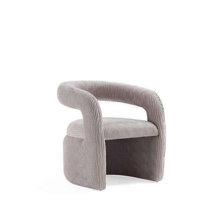 Corvette Mid-Century Modern Velvet Lounge Chair in Dove - Set of 2