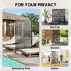Outsunny Outdoor Privacy Screen, Freestanding Outdoor Divider, Black