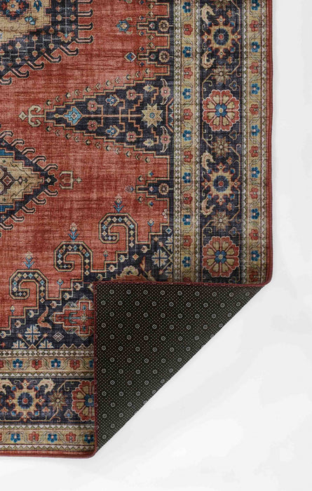 Tracy Traditional 6'0\" x 9'0\" Area Rug in Orange Indoor Area Rug