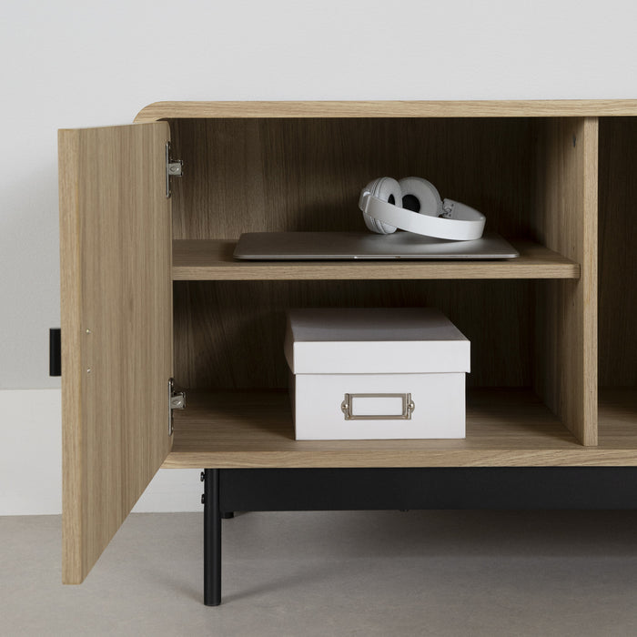Mezzy Tv Stand With Door And Drawers - Natural Oak 