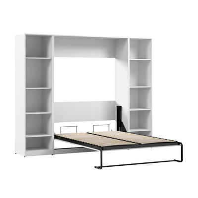 Bestar Claremont 10-Shelf Full Murphy Bed - White|Lit double escamotable Claremont de Bestar à 10 tablettes - blanc