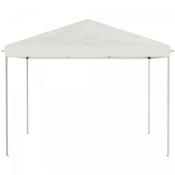 Outsunny 10' X 10' Pop Up Canopy Tent Gazebo With Removable Mesh Sidewall Netting, Carry Bag For Backyard Patio Outdoor Beige