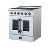 Galiano 30 Inch French Door Electric Range, 4 radiant burners, 4.32 cu.ft., White - FFSEL6917-30WHT | Cuisiniere electrique Galiano de 30 po avec portes francaises, 4 foyers, 4,32 pi³, blanc – FFSEL6917-30WHT