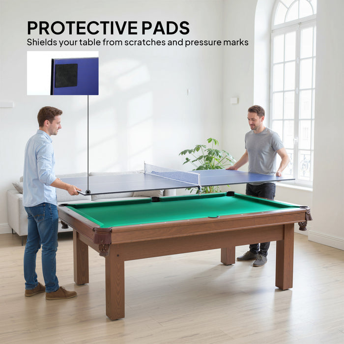 Soozier 9 ft Folding Table Tennis Ping Pong Table Conversion Top with Net