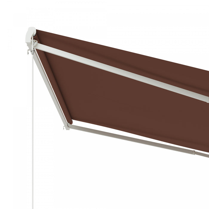 Outsunny 10' X 13' Electric Retractable Awning W/ Remote Controller, Coffee