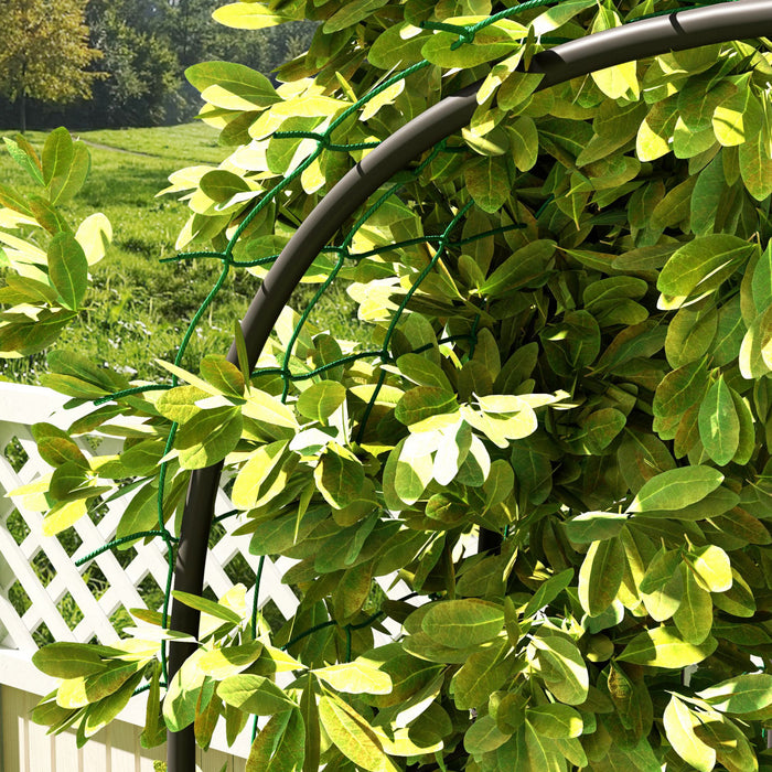 Outsunny 8 Ft Tall Garden Arch Trellis For Climbing Plants Outdoor