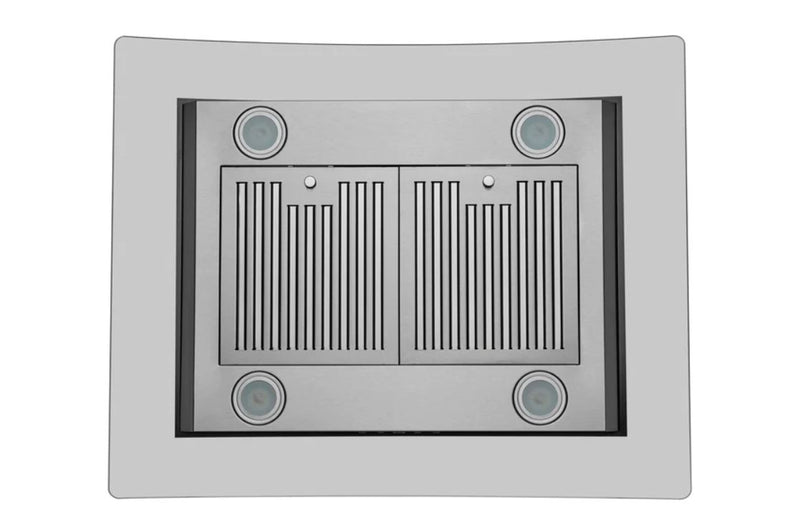 Hauslane 36\" Glass Canopy Island Range Hood - IS-200SS-36