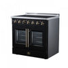 Galiano 36 Inch French Door Electric Range, 5 radiant burners, 5.36 cu.ft., Black - FFSEL6917-36BLK | Cuisiniere electrique Galiano de 36 po a portes francaises, 5 foyers, 5,36 pi³, noir – FFSEL6917-36BLK