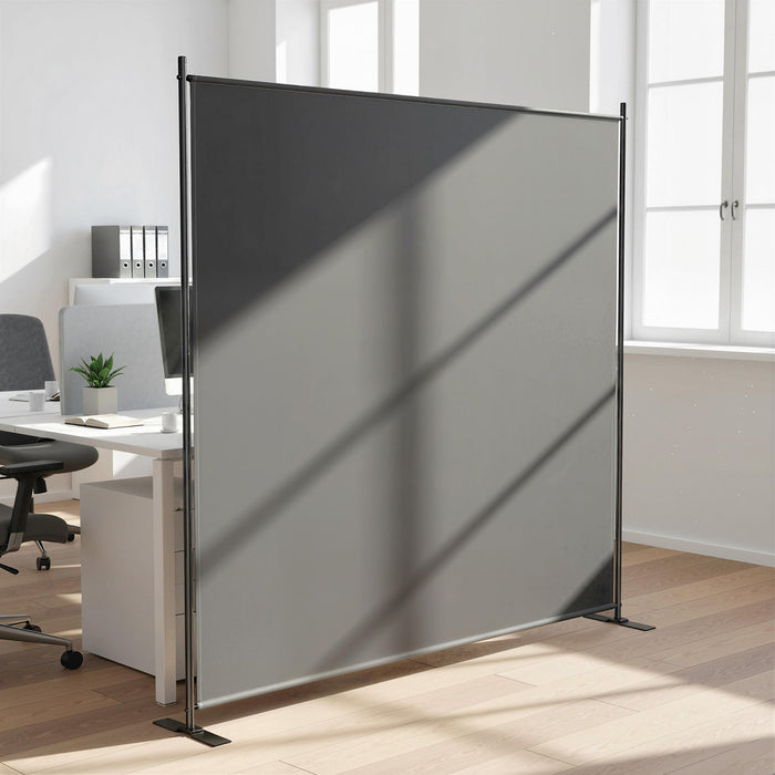 Outsunny Freestanding Outdoor Privacy Screen, Privacy Panel, Dark Grey