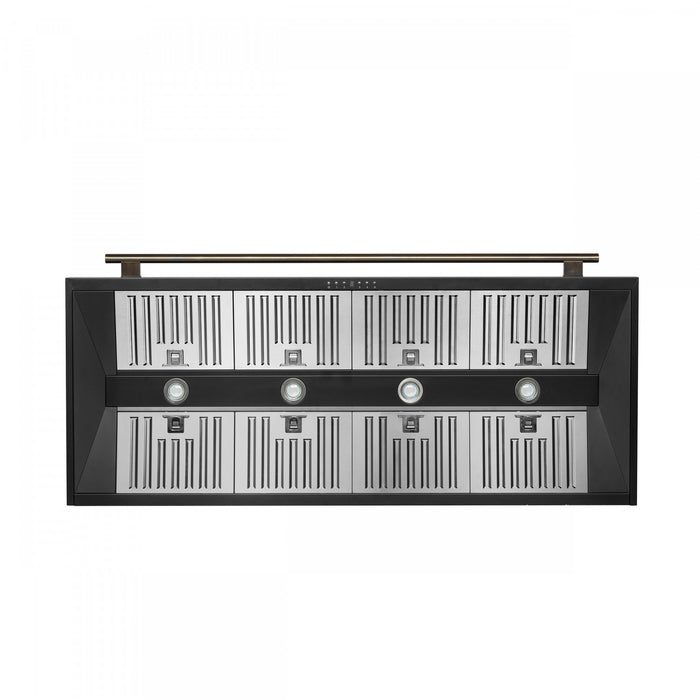 Forno Aria 60 Inch Wall-Mounted Black Range Hood- FRHWM5095-60BLK