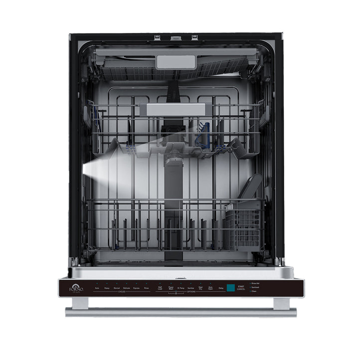 Forno Stella 24 in. Built-in Tall Tub Fingerprint-Resistant Stainless Steel Dishwasher 44 dBA - FDWBI8010-24S