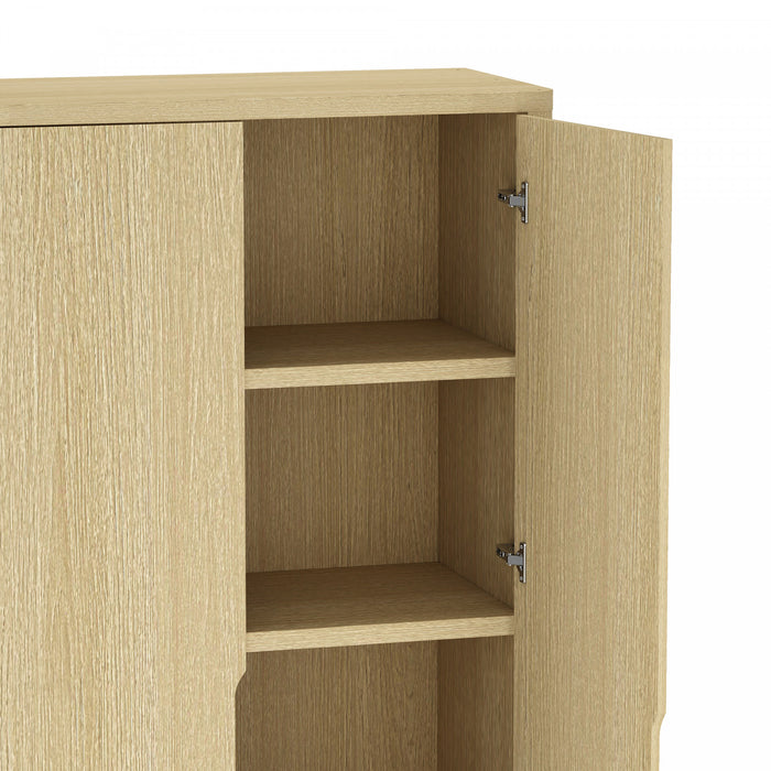 Rivington Modern 38\" Bookcase Cabinet in Natural Oak - Set of 3