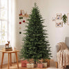HOMCOM 7ft Artificial Christmas Tree with Foldable Metal Base, Green