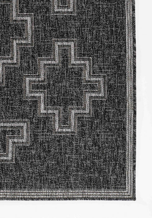 Esina Transitional 6'6\" x 9'0\" Area Rug in Black Indoor Area Rug