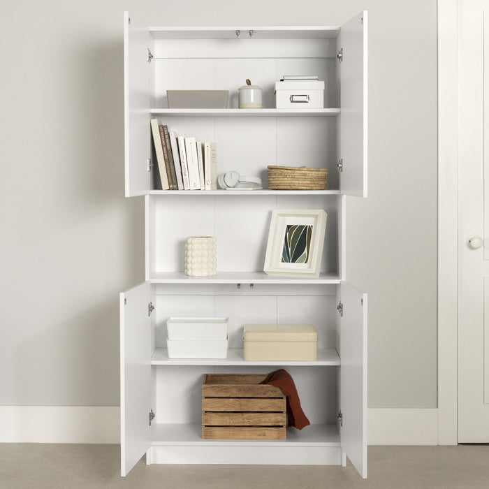 Liora 4-door Bookcase With Open Storage - Pure White 