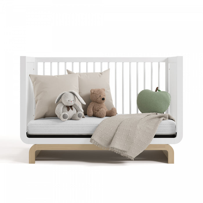 Storkcraft Santorini 5-In-1 Convertible Crib - White/Driftwood