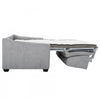 Luca 78 in. Fabric Euro Sofa Bed with Memory Foam Mattress - Grey | Luca 78 po. Canape-lit euro en tissu avec matelas mousse memoire - Gris