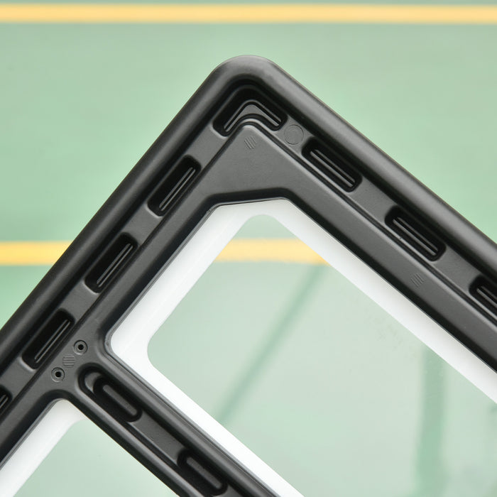 Soozier Portable Basketball Hoop With Backboard, Wheels, 8-10 Ft, Black