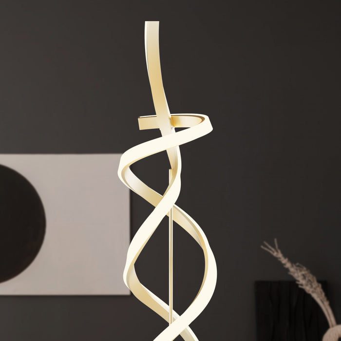 59\" Golden Swirl LED Floor Lamp