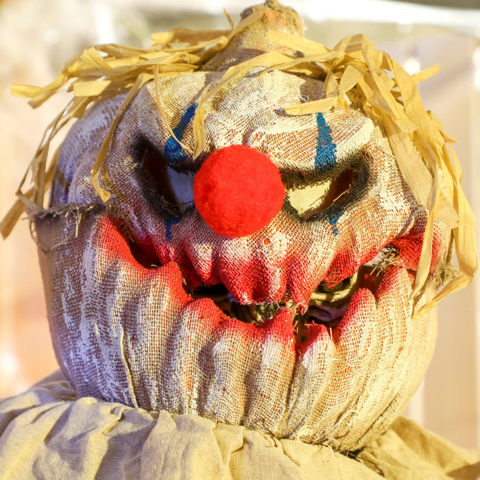 Outsunny 68\" Life Size Halloween Animated Pumpkin Clown, Indoor Party Props