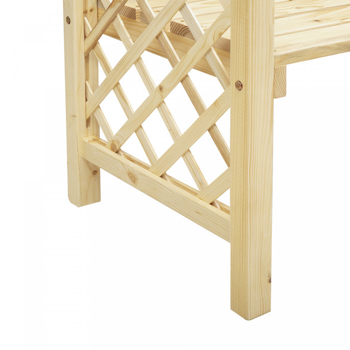 Outsunny Garden Bench With Arch Wooden Bench