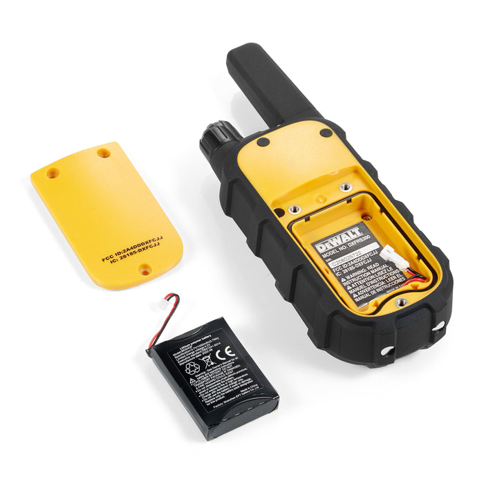 6 Dewalt DXFRS300 Work Site Walkie Talkies Plus Earpieces - 1 Watt, Heavy Duty, Long Range Indoor-Outdoor Two Way Radios + 22 Channel