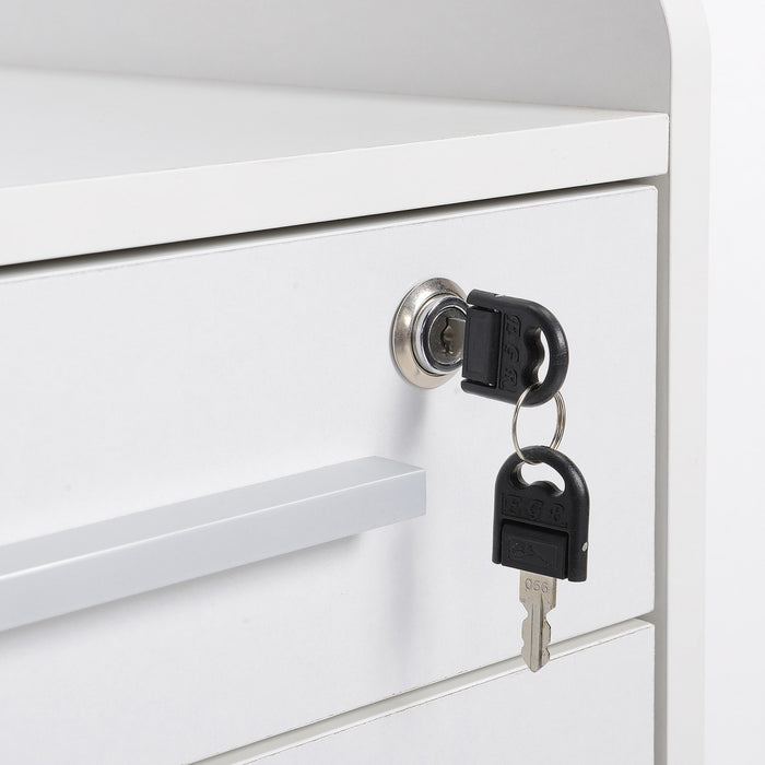 Homcom File Cabinet With 3 Lockable Drawers