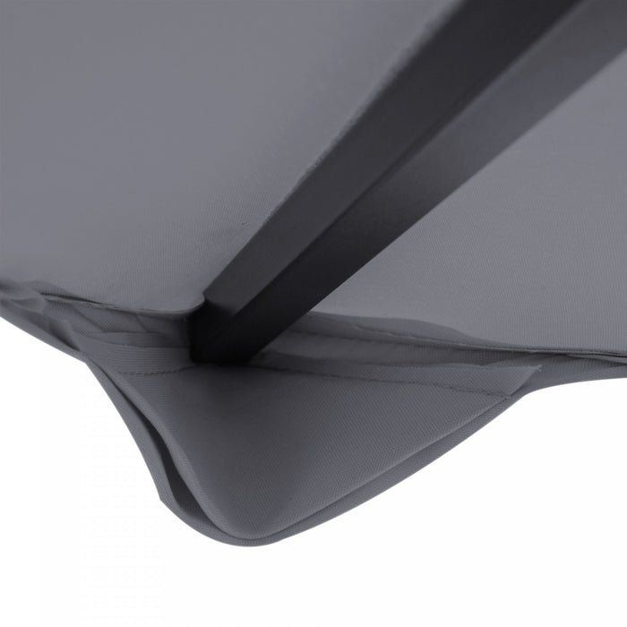 Outsunny 9.8' X 9.8' Square 2-tier Gazebo Canopy Replacement Top Cover Outdoor Garden Sun Shade, Dark Grey