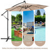 Costway 10FT Cantilever Solar Powered 32LED Lighted Patio Offset Umbrella Outdoor Beige